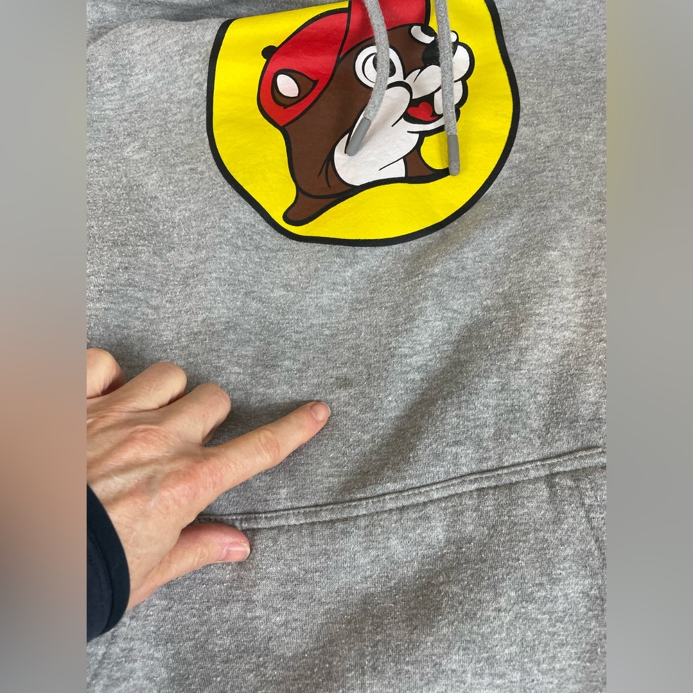 Bucees Gray Hoodie with Beaver Logo XL - Picture 10 of 10